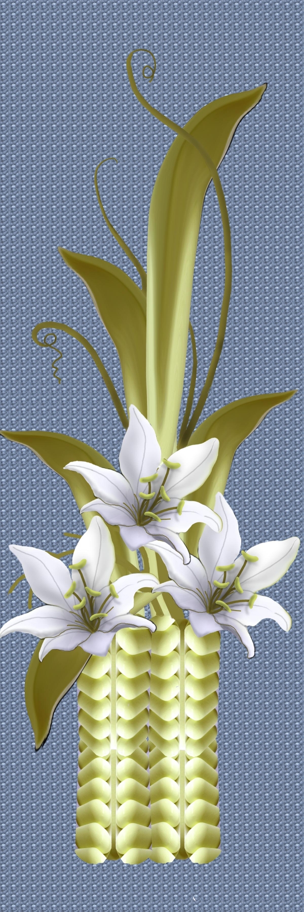 Creation of Lilies in Crystal : Step 8